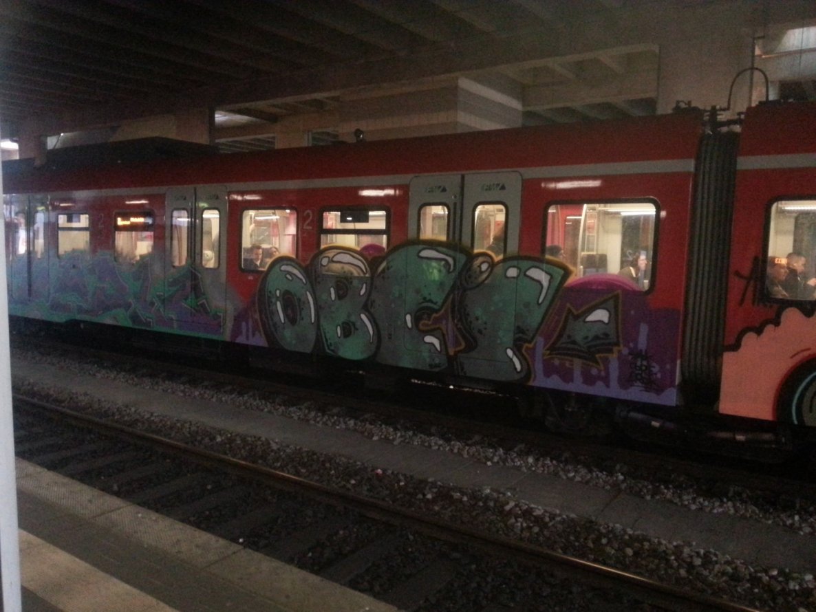 Graffiti Train in Mainz - Photo by Chintz - Mainz, Hbf, Frankfurt (2015)