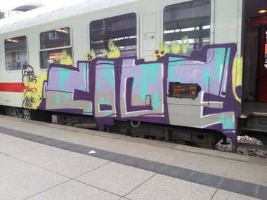 Graffiti Train in Mainz - Photo by Chintz - Mainz, Hbf, Frankfurt (2015)