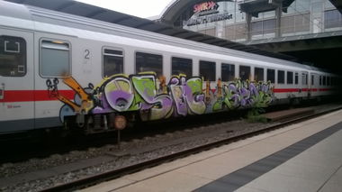 Graffiti Train in Mainz - Photo by Chintz (2015)