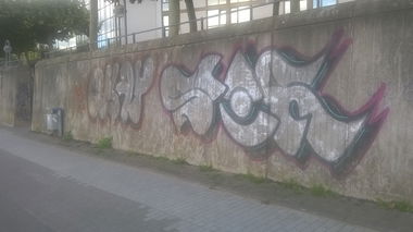 Graffiti Bombing in Mainz - Photo by Chintz