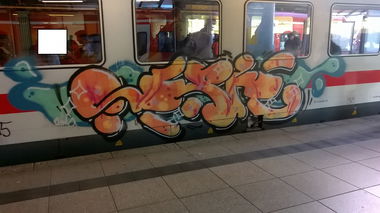 Graffiti Train in Mainz - Photo by Chintz (2015)