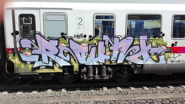 Graffiti Train in Mainz - Photo by Chintz (2016)
