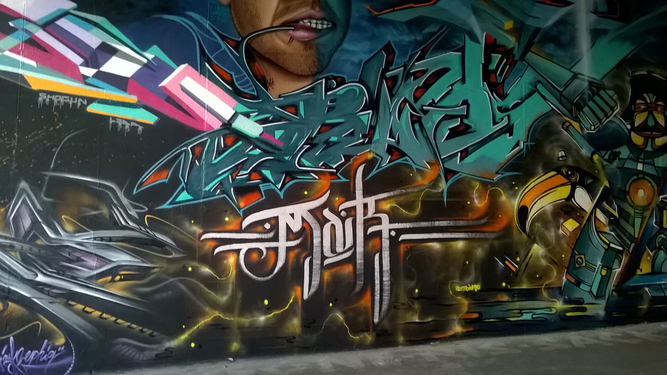Graffiti Wall in Wiesbaden - Photo by Chintz - Meeting, of, Styles (2015)