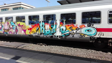 Graffiti Train in Mainz - Photo by Chintz (2016)