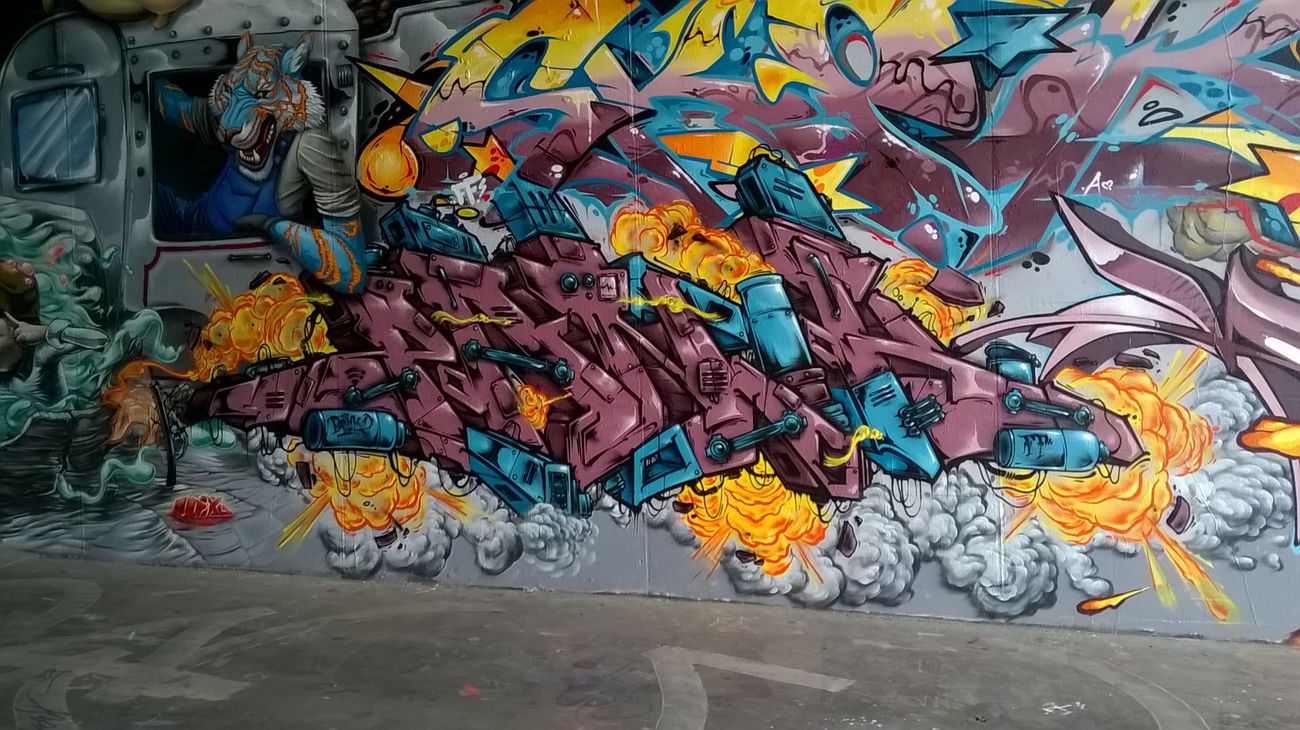 Graffiti Wall in Wiesbaden - Photo by Chintz - Meeting, of, Styles (2015)