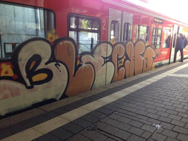 Graffiti Train in Mainz - Photo by Chintz - Mainz, Hbf, Frankfurt (2015)
