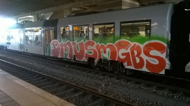 Graffiti Train in Mainz - Photo by Chintz (2015)