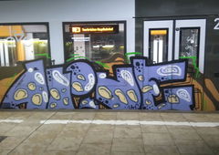 Graffiti Train in Frankfurt hauptbahnhof - Photo by Chintz (2015)