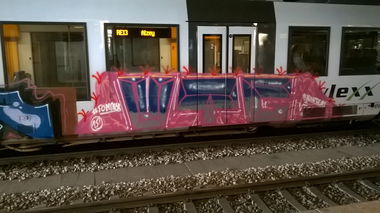Graffiti Train in Mainz - Photo by Chintz (2015)