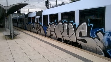 Graffiti Train in Mainz - Photo by Chintz (2015)