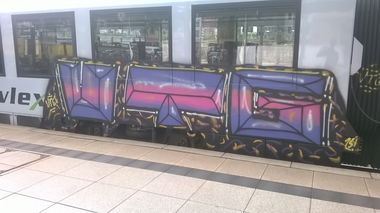 Graffiti Train in Mainz - Photo by Chintz (2015)