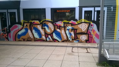 Graffiti Train in Mainz - Photo by Chintz (2015)