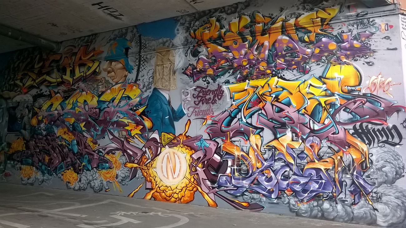 Graffiti Wall in Wiesbaden - Photo by Chintz - Meeting, of, Styles (2015)