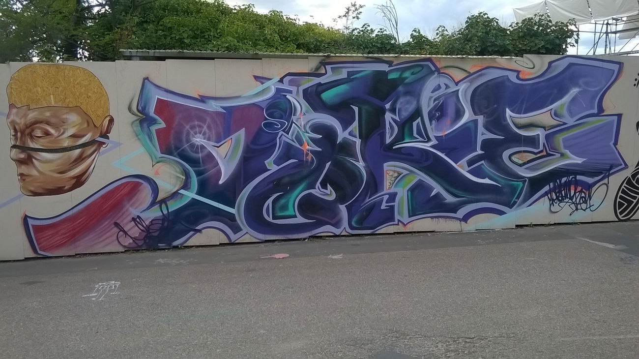 Graffiti Wall in Wiesbaden - Photo by Chintz - Meeting, of, Styles (2015)