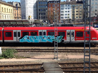 Graffiti Train in Mainz - Photo by Chintz - Mainz, Hbf, Frankfurt (2015)