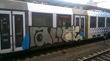 Graffiti Train in Mainz - Photo by Chintz (2015)