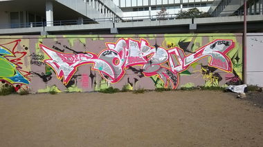 Graffiti Wall in Schlachthof wiesbaden - Photo by Chintz (2015)