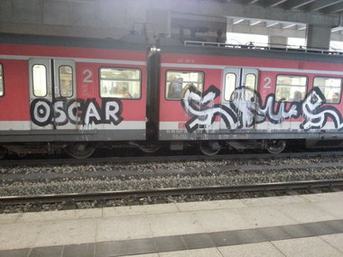 Graffiti Train in Mainz - Photo by Chintz - Mainz, Hbf, Frankfurt (2014)