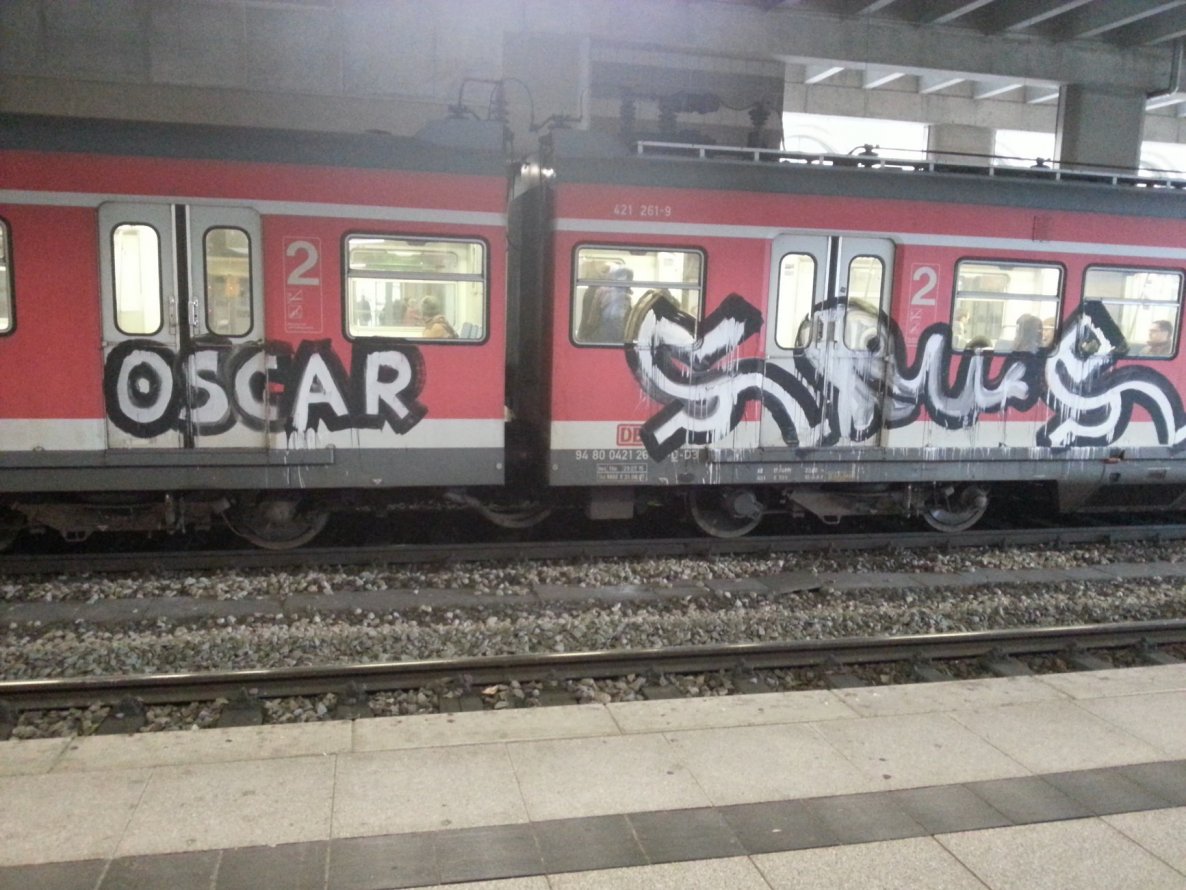 Graffiti Train in Mainz - Photo by Chintz - Mainz, Hbf, Frankfurt (2014)