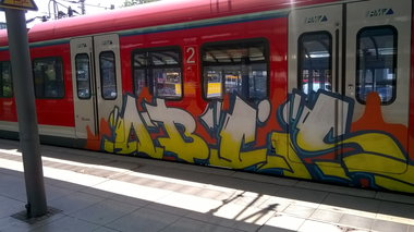 Graffiti Train in Mainz - Photo by Chintz (2015)