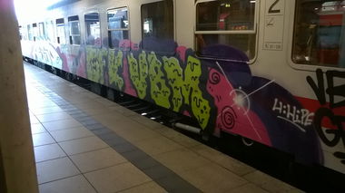 Graffiti Train in Mainz - Photo by Chintz (2015)