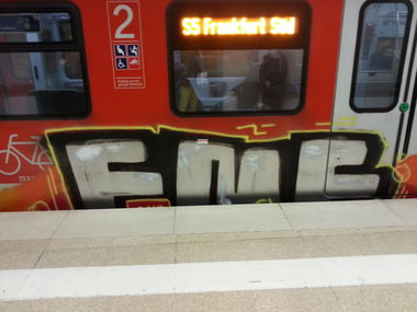 Graffiti Train in Frankfurt - Photo by Chintz - Frankfurt, Hauptwache, Mainz (2015)
