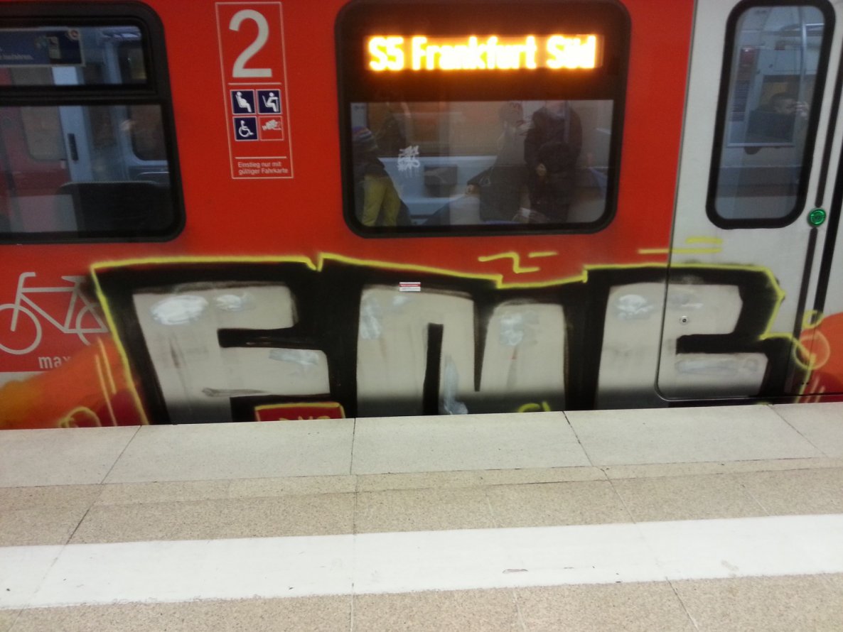 Graffiti Train in Frankfurt - Photo by Chintz - Frankfurt, Hauptwache, Mainz (2015)