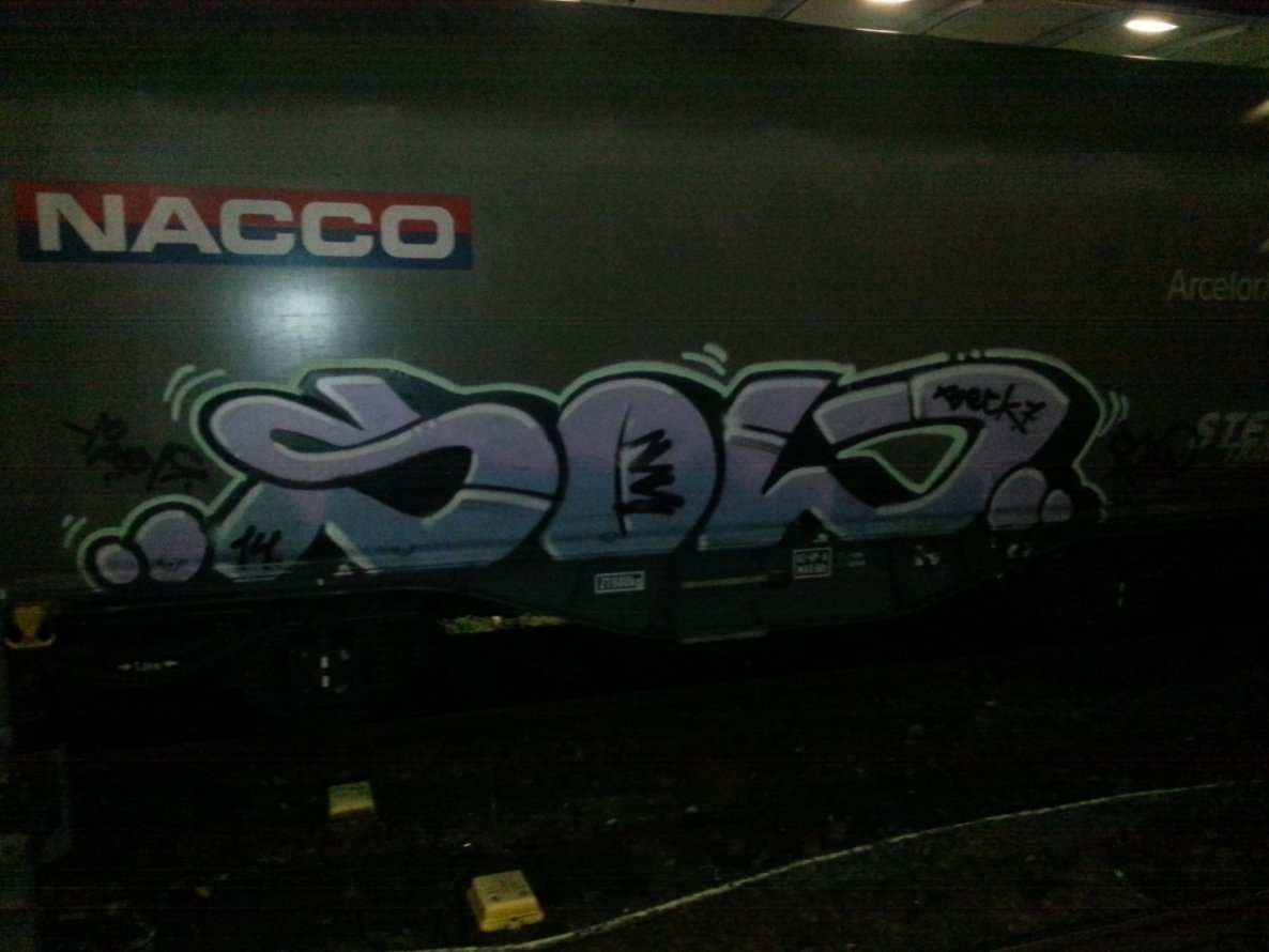 Graffiti Train - Photo by Chintz - Sow, Mainz, Hbf (2014)