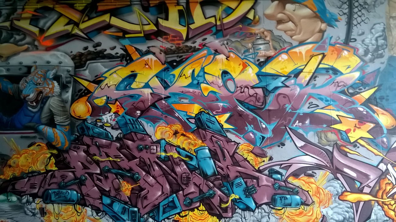 Graffiti Wall in Wiesbaden - Photo by Chintz - Meeting, of, Styles (2015)