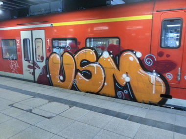 Graffiti Train in Mainz - Photo by Chintz - USM, Ultras, Mainz (2015)