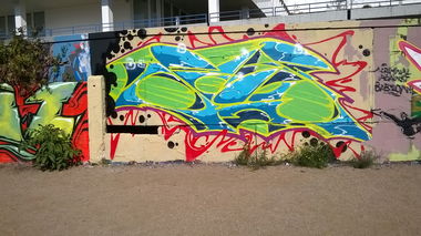 Graffiti Wall in Schlachthof wiesbaden - Photo by Chintz (2015)