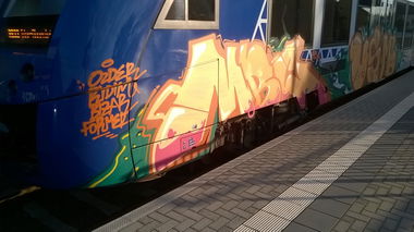 Graffiti Train in Fischbach weierbach - Photo by Chintz (2015)