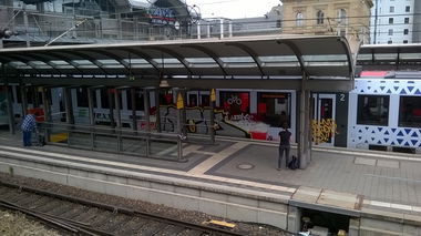 Graffiti Train in Mainz - Photo by Chintz (2015)