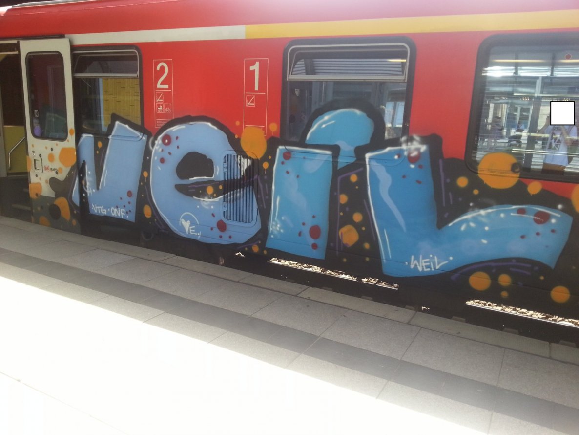 Graffiti Train in Mainz - Photo by Chintz - Weil, Mainz, Hbf (2014)