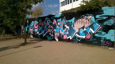 Graffiti Wall in Schlachthof wiesbaden - Photo by Chintz (2015)