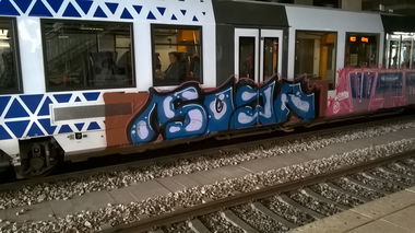 Graffiti Train in Mainz - Photo by Chintz (2015)