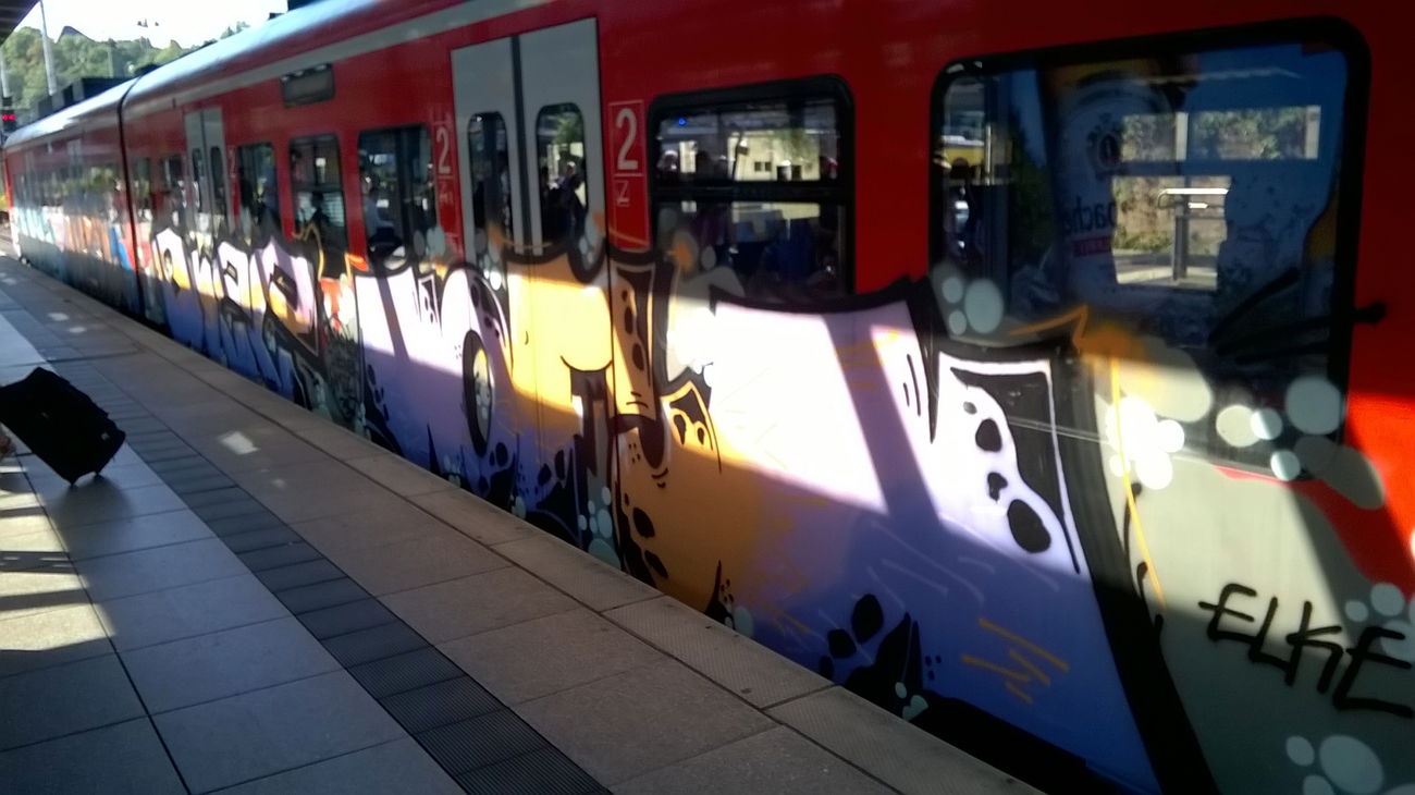 Graffiti Train in Mainz - Photo by Chintz (2015)