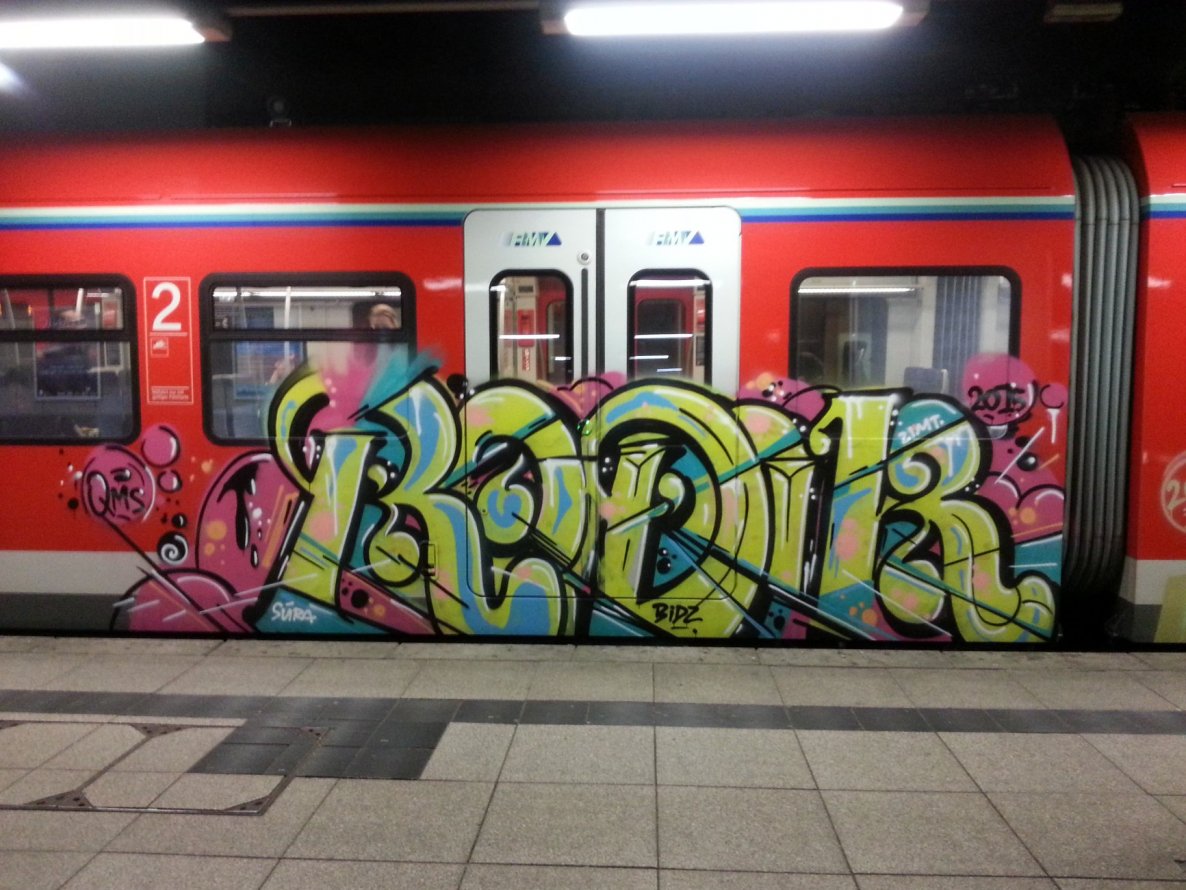 Graffiti Train in Mainz - Photo by Chintz - Rodir, Mainz, Hbf (2015)