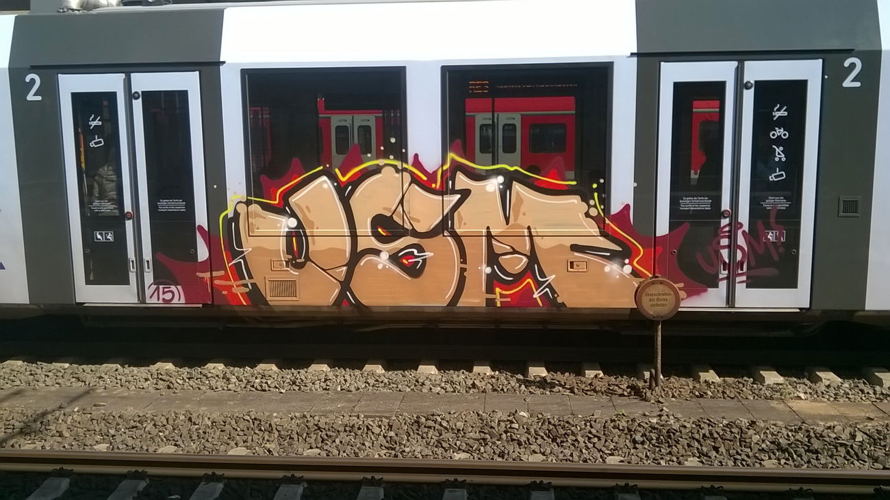 Graffiti Train in Mainz - Photo by Chintz (2015)