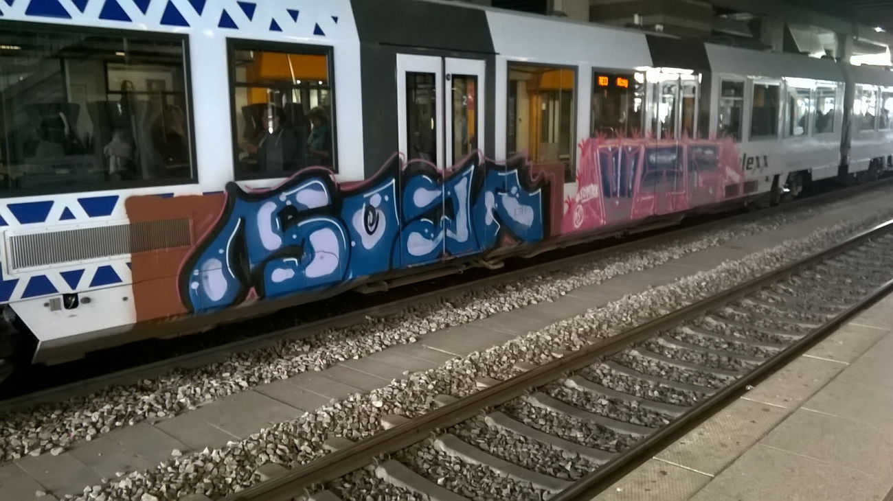 Graffiti Train in Mainz - Photo by Chintz (2015)