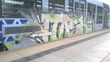 Graffiti Train in Mainz - Photo by Chintz (2015)