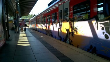 Graffiti Train in Mainz - Photo by Chintz (2015)