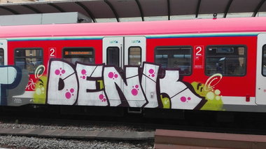 Graffiti Train in Mainz - Photo by Chintz - Denk, Soft (2015)