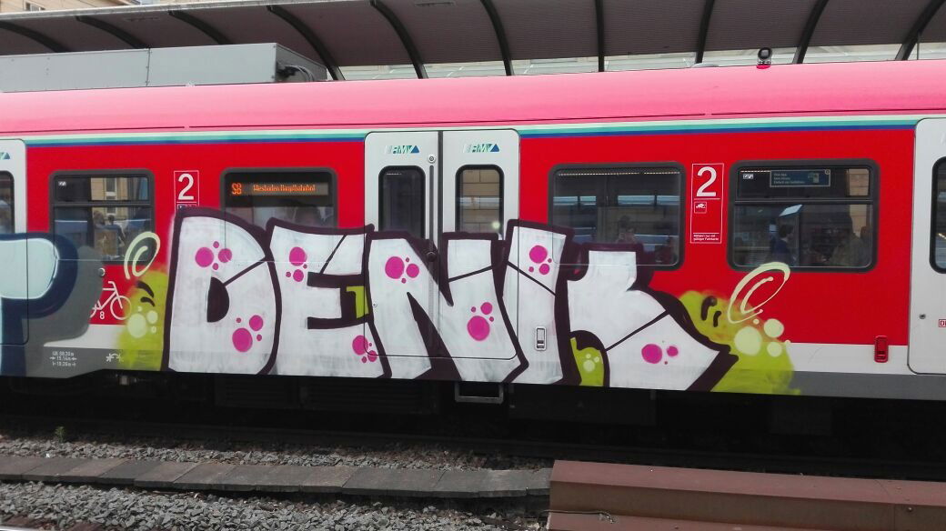 Graffiti Train in Mainz - Photo by Chintz - Denk, Soft (2015)