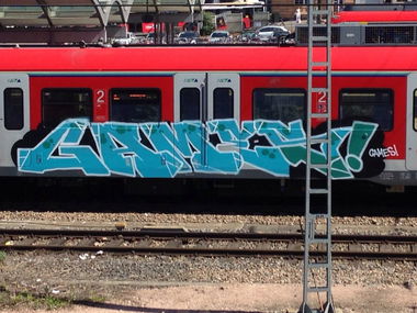 Graffiti Train in Mainz - Photo by Chintz - Mainz, Hbf, Frankfurt (2015)