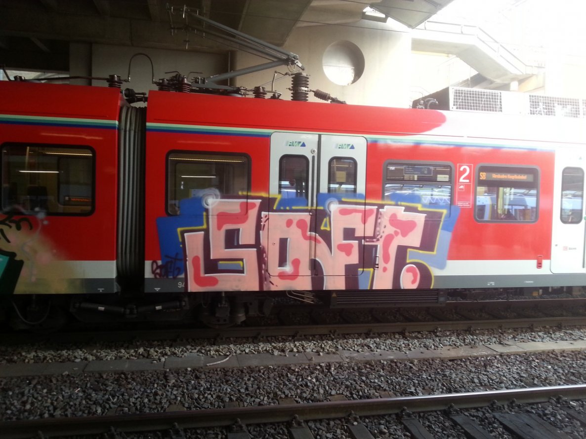 Graffiti Train in Mainz - Photo by Chintz - Soft, Mainz, Hbf (2015)