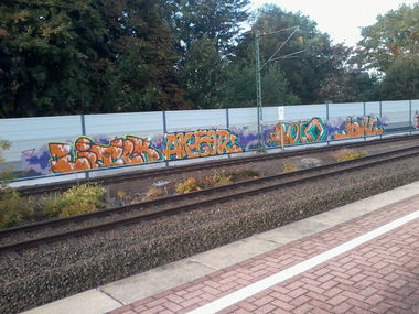 Graffiti Bombing - Photo by ChromeSurge - Litek, Aktor, Loco (2013)