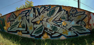 Graffiti Wall in Budapest - Photo by Chromezone (2012)