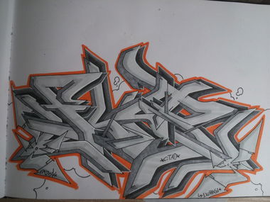 Graffiti Sketch - Photo by Citad - Citad, Flor76, Exchange (2014)