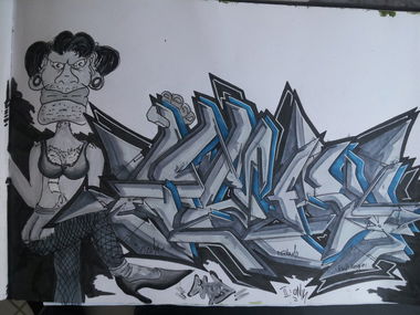 Graffiti Sketch - Photo by Citad - Citad, OMK, Exchange (2014)